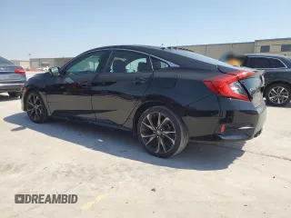 2019 Honda Civic Sport with VIN 19XFC2F81KE045324, listed as a Copart auction lot 53576965 with 110,836 mi miles and Salvage title. Bid and sale history available at DreamBid. Image 2.
