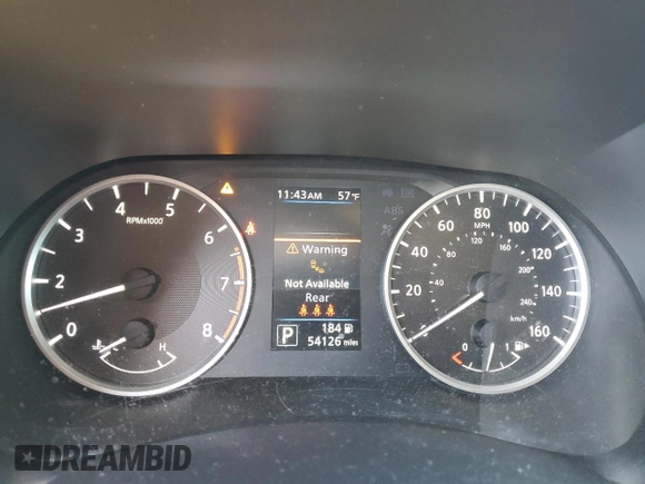 2020 Nissan Sentra S with VIN 3N1AB8BV7LY252007, listed as a Copart auction lot 81673984 with 54,126 mi miles and Salvage Title. Bid and sale history available at carsss.com. Image 9.