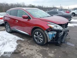 2015 Nissan Murano SL with VIN 5N1AZ2MH2FN284843, listed as a IAAI auction lot 41289071 with 77,162 mi miles and . Bid and sale history available at DreamBid. Image 1.