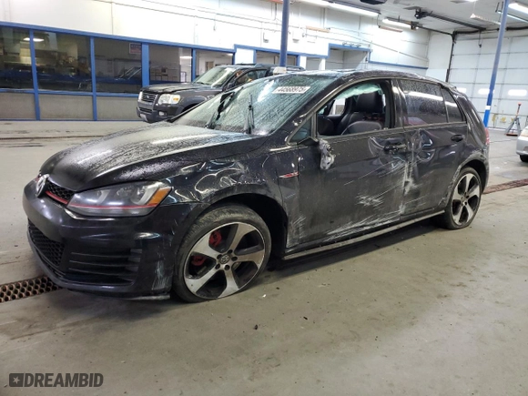 2016 Volkswagen Golf GTI S w/Performance Pkg with VIN 3VW447AU1GM028961, listed as a Copart auction lot 44568975 with 38,400 mi miles and Salvage Title. Bid and sale history available at carsss.com. Image 1.