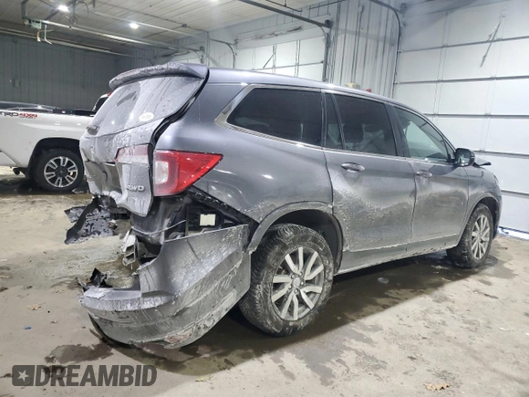 2021 Honda Pilot EX-L with VIN 5FNYF6H58MB073810, listed as a Copart auction lot 42086065 with Not Provided miles and Salvage Title. Bid and sale history available at carsss.com. Image 3.
