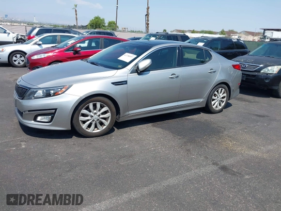 2015 Kia Optima EX with VIN 5XXGN4A75FG444341, listed as a IAAI auction lot 42738557 with 140,714 mi miles and . Bid and sale history available at DreamBid. Image 6.
