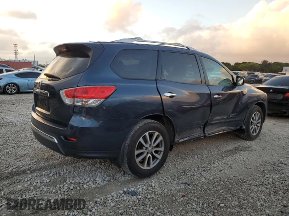 2016 Nissan Pathfinder Platinum with VIN 5N1AR2MNXGC606129, listed as a Copart auction lot 85046964 with 84,848 mi miles and Salvage Title. Bid and sale history available at carsss.com. Image 3.
