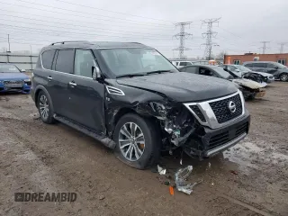 2020 Nissan Armada SL with VIN JN8AY2ND0L9108479, listed as a Copart auction lot 42314275 with 97,823 mi miles and Salvage Title. Bid and sale history available at carsss.com. Image 4.