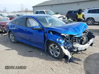 2018 Honda Civic Sedan LX with VIN 19XFC2F53JE019635, listed as a IAAI auction lot 41537152 with 74,958 mi miles. Bid and sale history available at carsss.com. Image 1.
