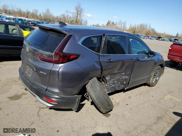 2022 Honda CR-V EX-L with VIN 7FARW2H86NE055416, listed as a Copart auction lot 47602855 with 17,098 mi miles and Salvage Title. Bid and sale history available at carsss.com. Image 3.