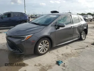 2025 Toyota Corolla Hatchback SE with VIN JTND4MBEXS3233984, listed as a Copart auction lot 73129614 with 4,581 mi miles and Salvage Title. Bid and sale history available at carsss.com. Image 1.