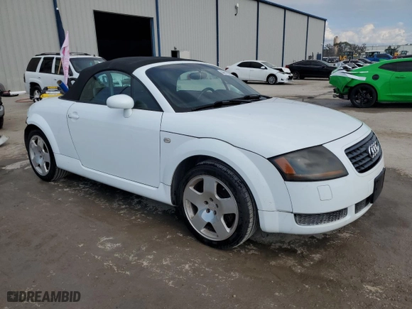 2002 Audi TT with VIN TRUUT28N621006103, listed as a Copart auction lot 44179785 with 121,303 mi miles and Salvage Title. Bid and sale history available at carsss.com. Image 4.