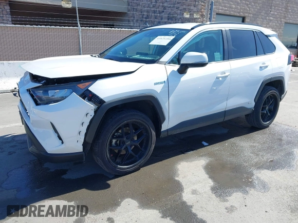 2021 Toyota RAV4 Hybrid LE with VIN 4T3M6RFV7MU027172, listed as a IAAI auction lot 41829723 with 262,619 mi miles. Bid and sale history available at carsss.com. Image 2.