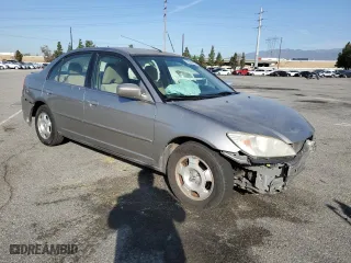 2004 Honda Civic with VIN JHMES96634S019845, listed as a Copart auction lot 52282215 with 150,745 mi miles and Salvage Title. Bid and sale history available at carsss.com. Image 4.