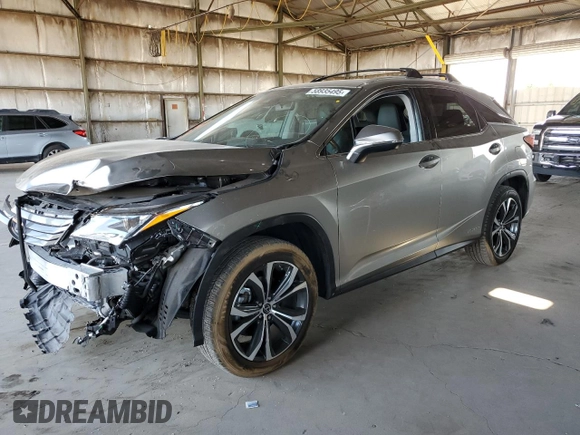 2019 Lexus RX 450h z VIN 2T2BGMCA7KC035624, wystawiony jako Copart lot #58935495 z przebiegiem 50 549 mil mil oraz Szkoda całkowita • Salvage title. Historia ofert i sprzedaży dostępna na DreamBid. Obrazek 1.