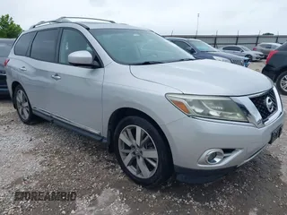 2015 Nissan Pathfinder Platinum with VIN 5N1AR2MM9FC709869, listed as a IAAI auction lot 42598205 with 112,051 mi miles and . Bid and sale history available at DreamBid. Image 1.