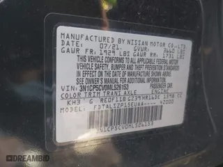 2021 Nissan Kicks SV with VIN 3N1CP5CV0ML526153, listed as a IAAI auction lot 41882699 with 63,322 mi miles. Bid and sale history available at carsss.com. Image 9.