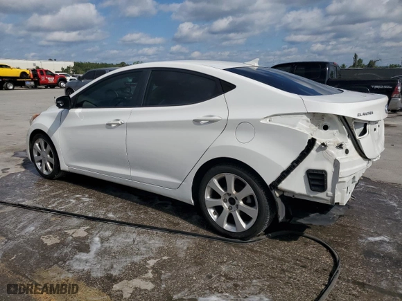 2013 Hyundai Elantra GLS with VIN 5NPDH4AEXDH410969, listed as a Copart auction lot 53023325 with 105,032 mi miles and Salvage Title. Bid and sale history available at carsss.com. Image 2.