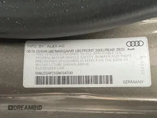 2016 Audi A7 3.0 Prestige with VIN WAU2GAFC5GN034330, listed as a Copart auction lot 51780135 with 127,195 mi miles and Clean Title. Bid and sale history available at carsss.com. Image 10.