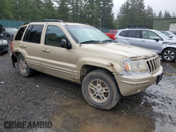 1999 Jeep Grand Cherokee Limited with VIN 1J4GW68N2XC581746, listed as a Copart auction lot 45413775 with 284,226 mi miles and Salvage Title. Bid and sale history available at carsss.com. Image 4.