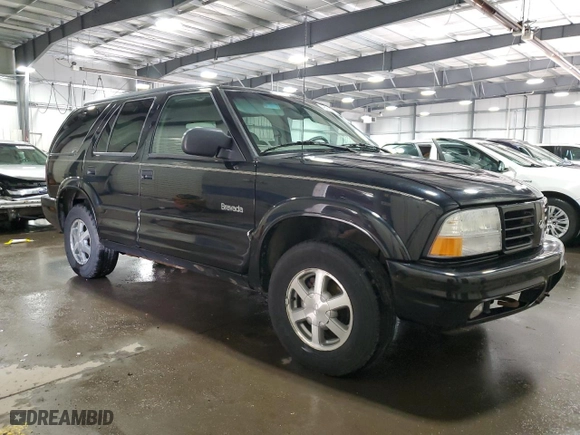 2001 Oldsmobile Bravada with VIN 1GHDT13W912194316, listed as a Copart auction lot 49438485 with 124,380 mi miles and Salvage Title. Bid and sale history available at carsss.com. Image 4.