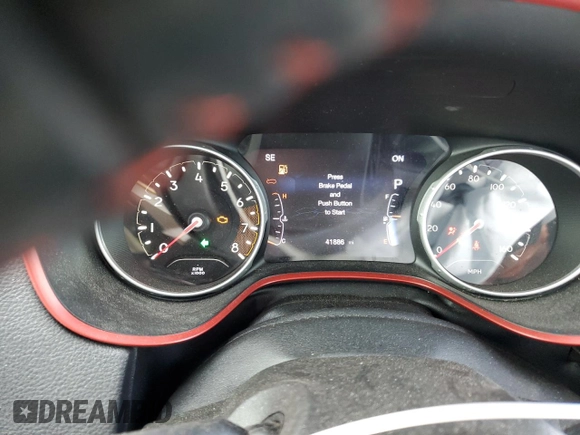 2020 Jeep Compass Trailhawk with VIN 3C4NJDDBXLT144023, listed as a Copart auction lot 51529425 with 41,886 mi miles and Salvage Title. Bid and sale history available at carsss.com. Image 9.