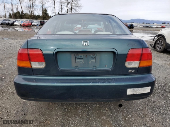 1998 Honda Civic EX with VIN 1HGEJ8644WL044510, listed as a Copart auction lot 47137135 with 163,796 mi miles and Salvage Title. Bid and sale history available at carsss.com. Image 6.