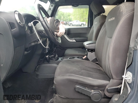 2017 Jeep Wrangler Sahara with VIN 1C4AJWBG5HL585280, listed as a Copart auction lot 54703555 with Not provided miles and Salvage title. Bid and sale history available at DreamBid. Image 7.
