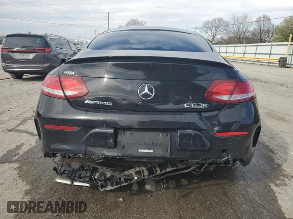 2017 Mercedes-Benz C 63 S AMG with VIN WDDWJ8HB9HF458856, listed as a Copart auction lot 50197615 with 48,293 mi miles and Salvage Title. Bid and sale history available at carsss.com. Image 6.