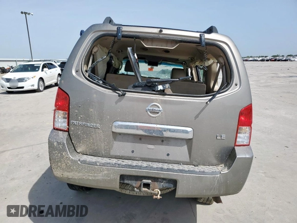2005 Nissan Pathfinder LE with VIN 5N1AR18U25C776865, listed as a Copart auction lot 57057595 with Not provided miles and Non repairable. Bid and sale history available at DreamBid. Image 6.