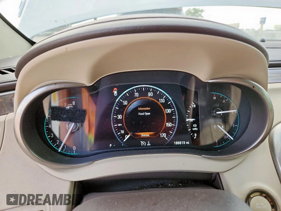 2016 Buick LaCrosse Leather with VIN 1G4GB5G33GF117791, listed as a Copart auction lot 63280465 with 186,819 mi miles and Clean title. Bid and sale history available at DreamBid. Image 9.