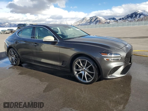 2023 Genesis G70 2.0T with VIN KMTG34TA4PU129199, listed as a Copart auction lot 80963124 with 15,729 mi miles and Salvage Title. Bid and sale history available at carsss.com. Image 4.