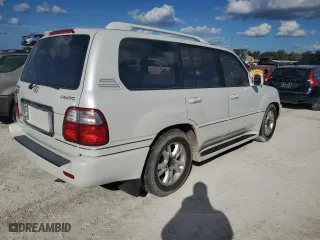 2003 Lexus LX 470 with VIN JTJHT00W833533180, listed as a Copart auction lot 75102374 with 0 mi miles and Non Repairable. Bid and sale history available at carsss.com. Image 3.