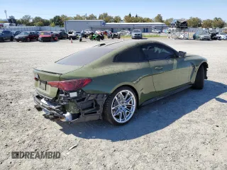 2025 BMW M4 Competition xDrive with VIN WBS33HK08SCS46515, listed as a Copart auction lot 74051474 with 1,372 mi miles and Salvage Title. Bid and sale history available at carsss.com. Image 3.