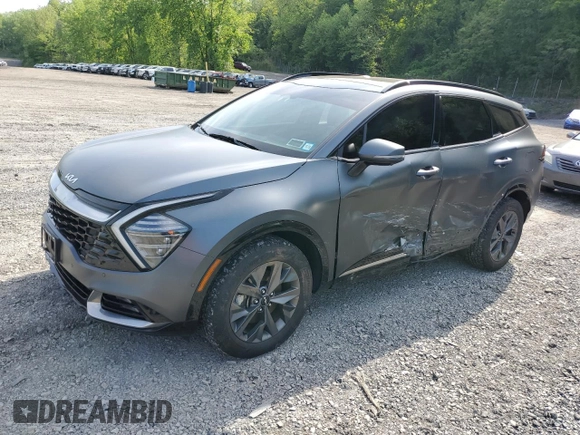 2023 Kia Sportage SX-Prestige with VIN KNDPXCAG9P7044605, listed as a Copart auction lot 56915705 with 43,294 mi miles and Salvage title. Bid and sale history available at DreamBid. Image 1.