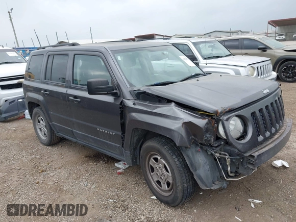 2016 Jeep Patriot Sport with VIN 1C4NJPBA8GD600091, listed as a IAAI auction lot 41958273 with 165,876 mi miles and . Bid and sale history available at carsss.com. Image 1.