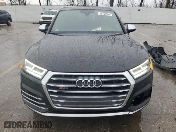 2018 Audi SQ5 Premium Plus with VIN WA1A4AFY4J2108522, listed as a Copart auction lot 43449595 with 76,156 mi miles and Salvage Title. Bid and sale history available at DreamBid. Image 5.