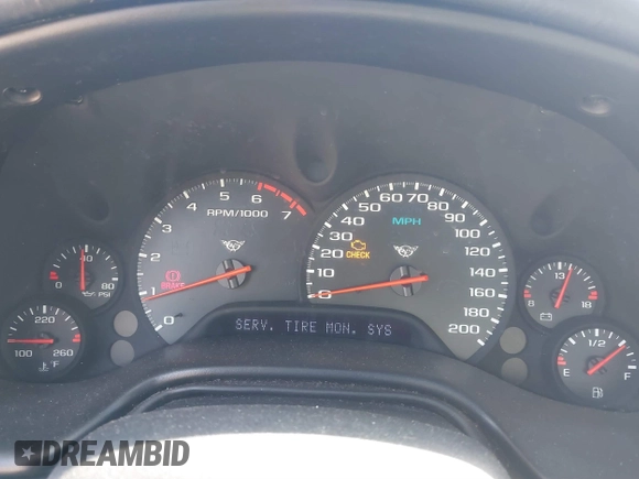 1998 Chevrolet Corvette with VIN 1G1YY22G2W5120758, listed as a IAAI auction lot 41829739 with 223,507 mi miles and . Bid and sale history available at DreamBid. Image 12.
