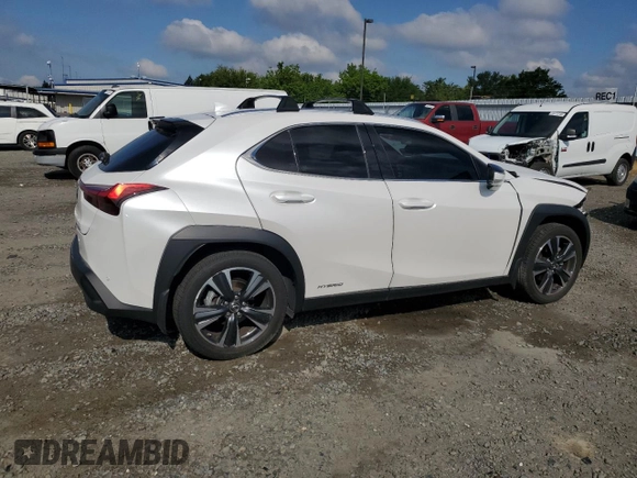 2021 Lexus UX with VIN JTHX9JBH6M2052870, listed as a Copart auction lot 54749535 with 62,800 mi miles and Salvage Title. Bid and sale history available at carsss.com. Image 3.
