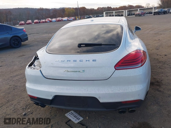 2014 Porsche Panamera S E-Hybrid with VIN WP0AD2A76EL044722, listed as a IAAI auction lot 40716615 with 52,474 mi miles and . Bid and sale history available at DreamBid. Image 16.