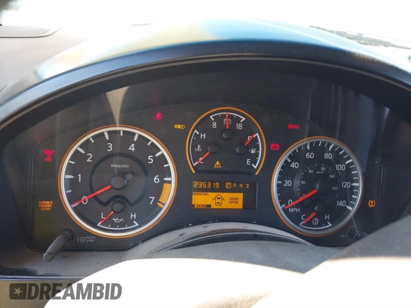 2011 Nissan Titan Pro-4X with VIN 1N6BA0EC8BN304544, listed as a IAAI auction lot 41329674 with 235,319 mi miles and . Bid and sale history available at DreamBid. Image 7.