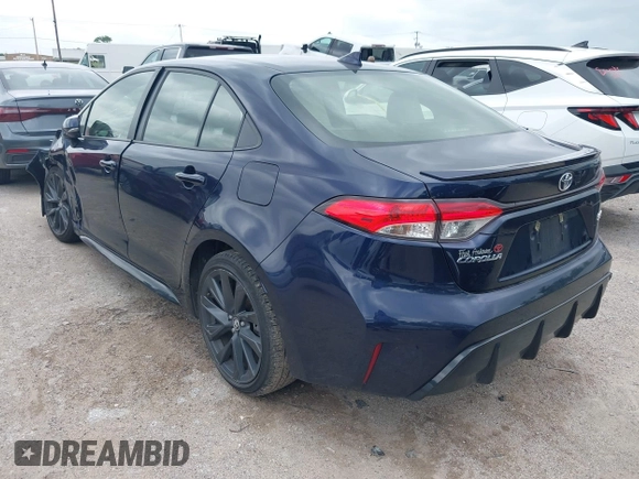 2024 Toyota Corolla SE with VIN JTDS4MCE5RJ103854, listed as a IAAI auction lot 42128851 with 53,379 mi miles. Bid and sale history available at carsss.com. Image 3.