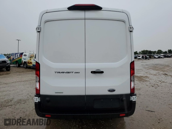 2023 Ford Transit Cargo with VIN 1FTBR1CG2PKB88807, listed as a Copart auction lot 54691055 with 25,269 mi miles and Salvage Title. Bid and sale history available at carsss.com. Image 6.
