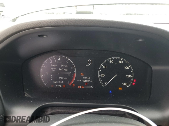 2023 Honda HR-V LX with VIN 3CZRZ2H30PM707849, listed as a Copart auction lot 56337495 with 26,589 mi miles and Salvage title. Bid and sale history available at DreamBid. Image 9.