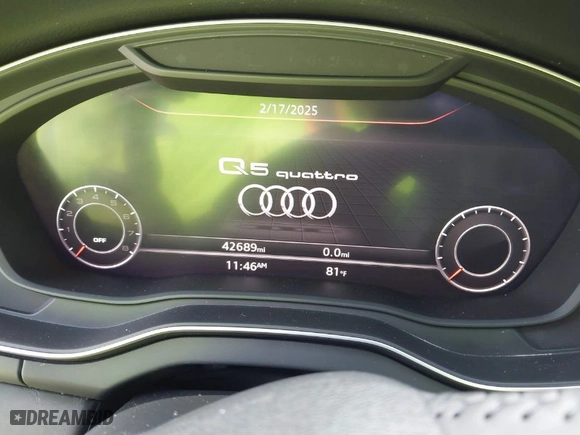 2019 Audi Q5 Premium Plus with VIN WA1BNAFY1K2088121, listed as a IAAI auction lot 41603102 with 42,689 mi miles. Bid and sale history available at carsss.com. Image 7.