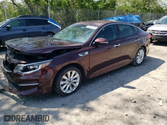 2017 Kia Optima LX with VIN 5XXGT4L31HG173247, listed as a Copart auction lot 55975235 with 169,580 mi miles and Clean Title. Bid and sale history available at carsss.com. Image 1.