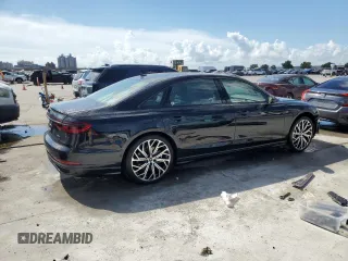 2024 Audi A8 with VIN WAULDAF81RN008674, listed as a Copart auction lot 68682444 with 539 mi miles and Salvage Title. Bid and sale history available at carsss.com. Image 3.