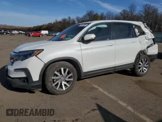 2022 Honda Pilot EX-L with VIN 5FNYF6H55NB095507, listed as a Copart auction lot 89146385 with 27,321 mi miles and Salvage Title. Bid and sale history available at carsss.com. Image 1.