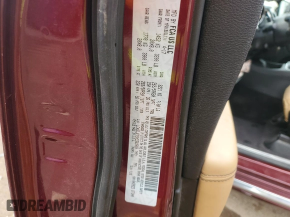 2017 Dodge Durango Citadel z VIN 1C4SDJET5HC903955, wystawiony jako Copart lot #87325694 z przebiegiem 140 852 mil mil oraz Szkoda całkowita • Salvage title. Historia ofert i sprzedaży dostępna na DreamBid. Obrazek 15.