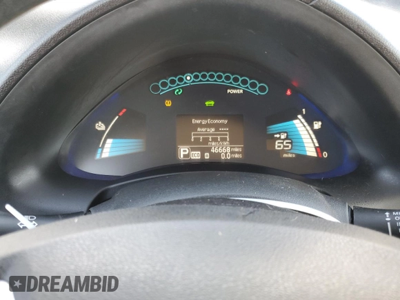 2017 Nissan LEAF S with VIN 1N4BZ0CP4HC309624, listed as a Copart auction lot 87456294 with 46,668 mi miles and Clean Title. Bid and sale history available at carsss.com. Image 9.