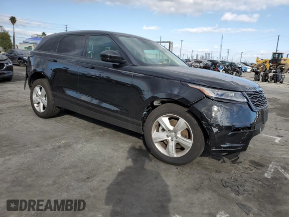 2025 Land Rover Range Rover Velar S with VIN SALYJ2EX8SA393852, listed as a Copart auction lot 44958965 with 5,818 mi miles and Salvage title. Bid and sale history available at DreamBid. Image 4.