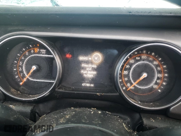 2022 Jeep Wrangler Sport with VIN 1C4HJXAGXNW200621, listed as a Copart auction lot 88113035 with 47,780 mi miles and Salvage Title. Bid and sale history available at DreamBid. Image 9.