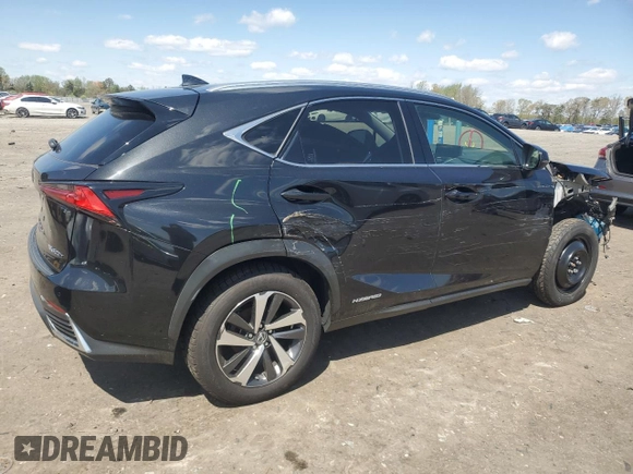 2019 Lexus NX 300h with VIN JTJBJRBZ7K2097983, listed as a Copart auction lot 50781455 with 70,253 mi miles and Salvage title. Bid and sale history available at DreamBid. Image 3.