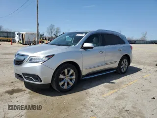 2014 Acura MDX Advance with VIN 5FRYD4H87EB024392, listed as a Copart auction lot 50123185 with 107,802 mi miles and Salvage Title. Bid and sale history available at DreamBid. Image 1.